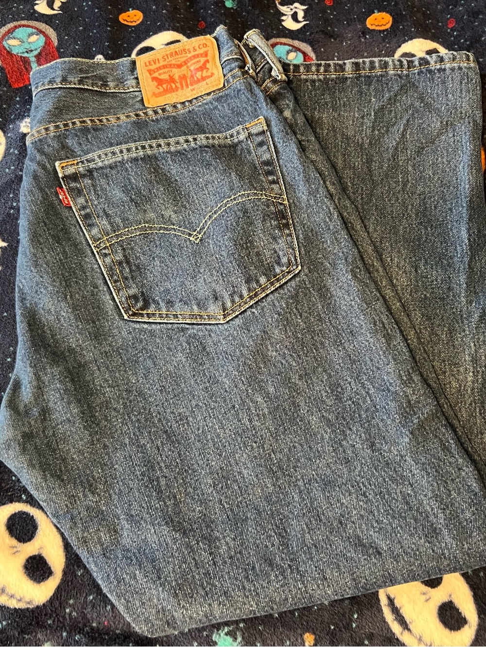 Levi's Men's 505 Classic Blue Denim Jeans - Regular Fit 36x29